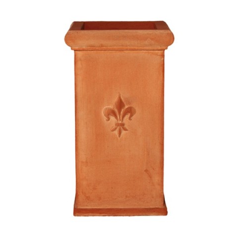 Square Umbrella Stand with Terracotta Lily